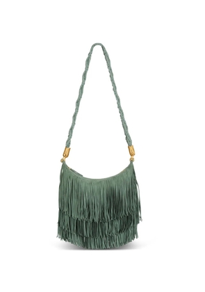 Balmain Ébène fringed suede bag - Green
