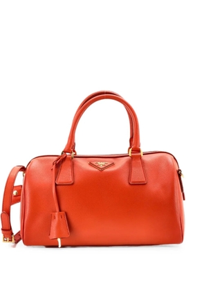 Prada Pre-Owned Lux Convertible Boston Bag Saffiano Leather Medium satchel - Orange
