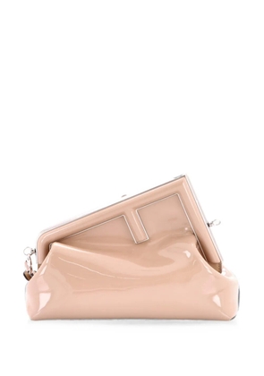 Fendi Pre-Owned First Bag Patent Midi shoulder bag - Neutrals