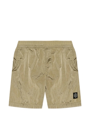 Stone Island logo-patch shorts - Green