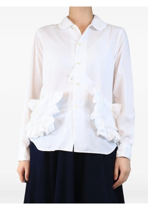 Comme Des Garçons Pre-Owned frill-detail shirt - White