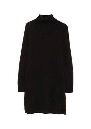 SERGIO MORETTI FIRENZE high-neck knitted mini dress - Brown