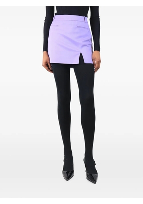 The Attico front-slit mini skirt - Purple
