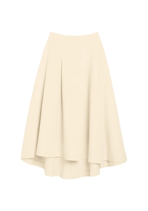 AMI Paris cotton and linen godet skirt - Neutrals