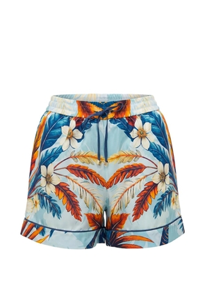 F.R.S For Restless Sleepers Lissipa palm-print drawstring shorts - Blue