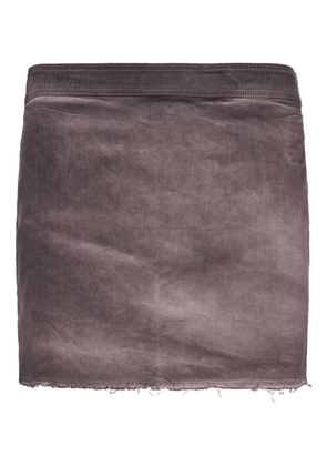 Rick Owens DRKSHDW frayed-hem mini skirt - Black