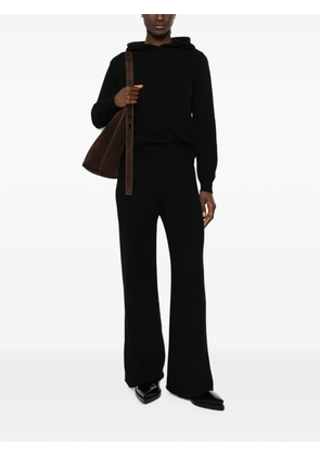 SERGIO MORETTI FIRENZE fine-knit wide-leg trousers - Black