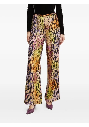 Forte Forte metallic leopard-pattern trousers - Black