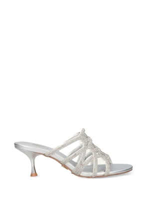 Albano Vanity crystal-embellished caged sandals - Silver