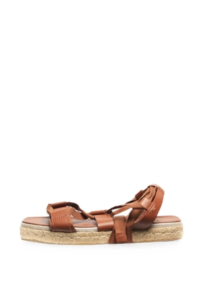 Max Mara Elide2 leather espadrille - Brown