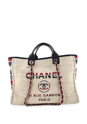CHANEL Pre-Owned Deauville Canvas Medium tote bag - Multicolour