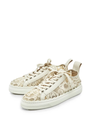 Chloé Pre-Owned Lauren lace-up sneakers - White