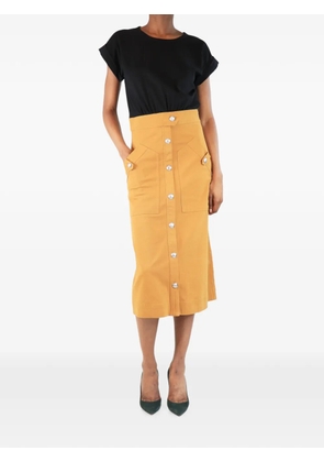 Veronica Beard button-up midi dress - Yellow