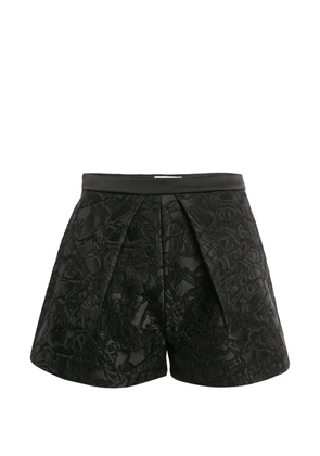 Balenciaga Pre-Owned jacquard-texture pleated shorts - Black