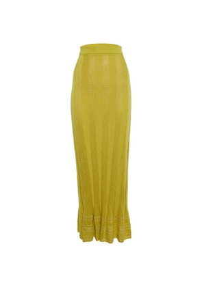 Missoni Pre-Owned ribbed knit skirt - Yellow