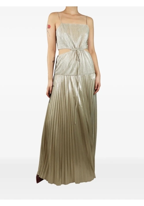 Simkhai pleated-design cut-out maxi dress - Neutrals
