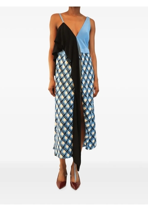 Diane Von Furstenberg Vintage draped midi dress - Blue