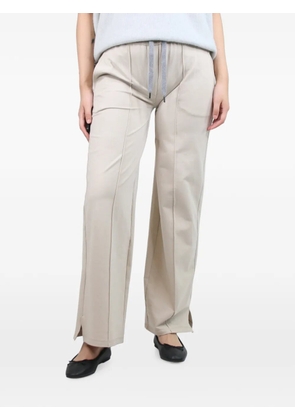 Brunello Cucinelli Vintage elasticated drawstring trousers - Neutrals