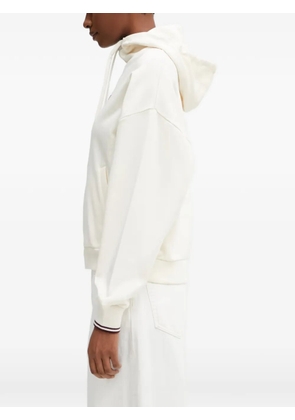 Fred Perry logo-embroidered zip-up hoodie - Neutrals
