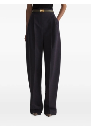 Mugler high-waist straight pants - Grey