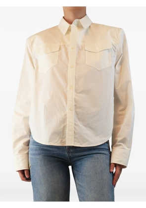 WARDROBE.NYC padded-shoulder chest-pocket shirt - Neutrals