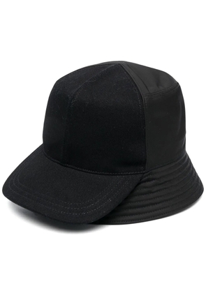 Prada baseball-panel leather bucket hat - Black