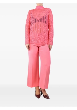 Valentino Garavani Pre-Owned lace-panel blouse trouser set - Pink