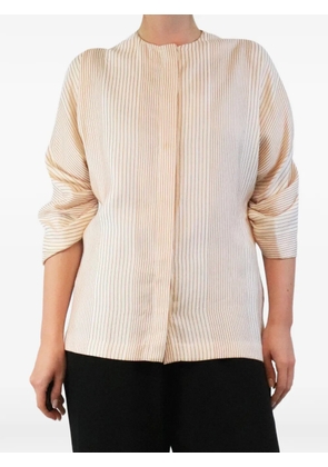 Emilia Wickstead striped puffed-sleeve shirt - Neutrals