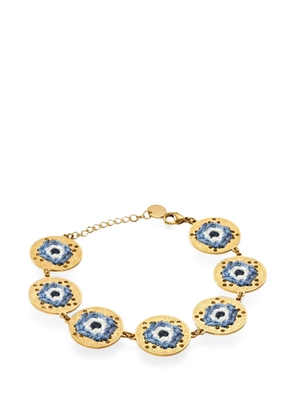 L'EIGHT STUDIO embroidered openwork medallion bracelet - Gold