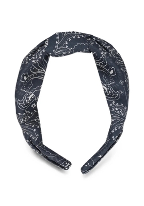 Mont Kiji paisley-print knotted headband - Blue