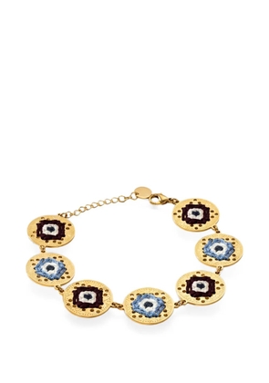 L'EIGHT STUDIO embroidered openwork medallion bracelet - Gold