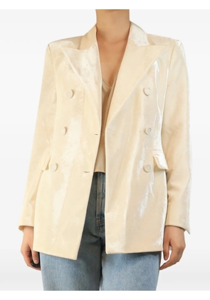 Ermanno Scervino Vintage double-breasted velvet jacket - Neutrals