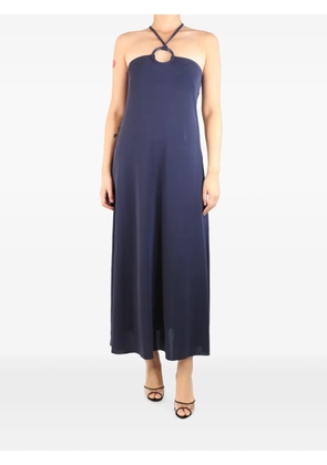 ERES halterneck ring-detail dress - Blue