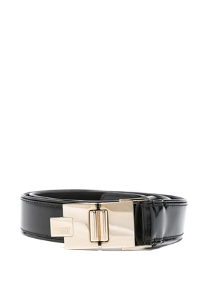 Gianfranco Ferré Pre-Owned 2000s logo-engraved buckle belt - Black