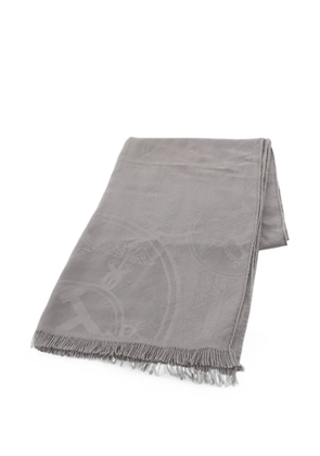 Hermès Pre-Owned 2000s New Libris fringed scarf - Grey