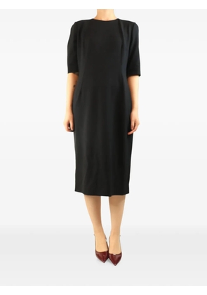 Dolce & Gabbana Pre-Owned short-sleeved wool midi dress - Black