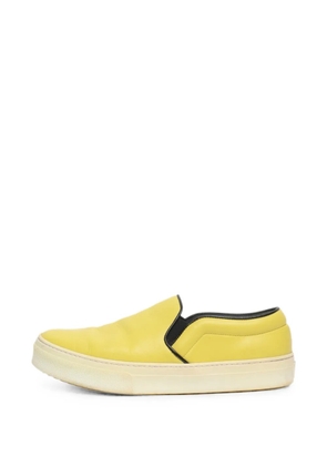 Celine Pre-Owned slip-on leather sneakers - Yellow