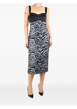 Prabal Gurung zebra-print midi dress - Black