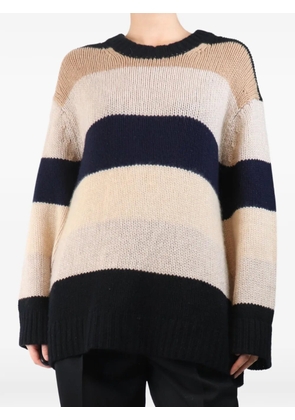 KHAITE Pre-Owned striped oversized sweater - Neutrals