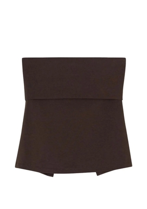 Closed strapless tank top - Brown