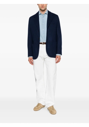 Brunello Cucinelli cashmere jersey single-breasted blazer - Blue