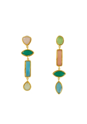 Sylvia Toledano drop-design earrings - Green