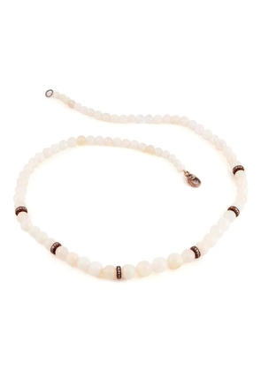 Sylva & Cie 14K rose gold Rondelle opal and diamond necklace - Pink