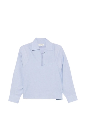 PSOPHIA spread-collar long-sleeve shirt - Blue