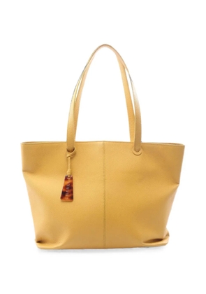CHANEL Pre-Owned 1997-1999 charm leather tote bag - Yellow