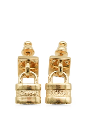 Chloé padlock-detail earrings - Gold