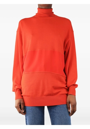 Chloé Vintage panelled turtleneck sweater - Orange