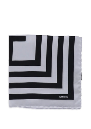 TOM FORD geometric-print pocket square - Blue
