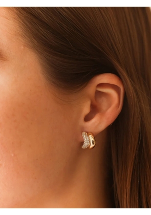 Dana Rebecca Designs Cynthia Rose diamond huggie earrings - Pink