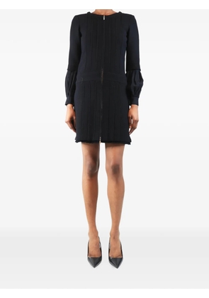 CHANEL Pre-Owned zip-front detachable-sleeve mini dress - Black